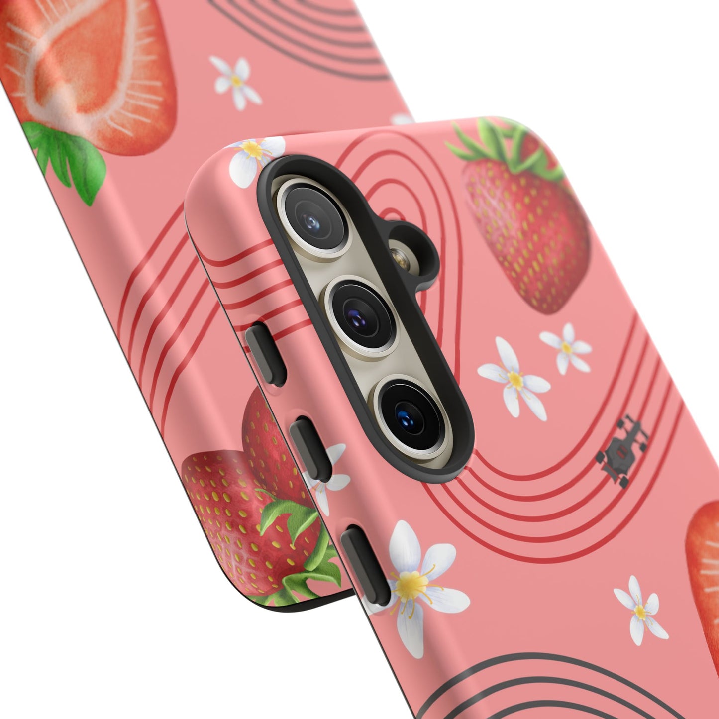 Red F1 Audi and Strawberries Phone Case, Trendy F1 Gift, Formula 1 Gift, Cute Fruit F1 Phone Case, Unique Phone Case