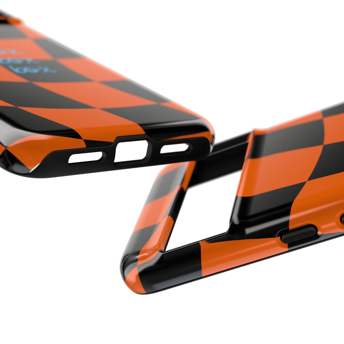 McLaren Orange and Black Checkered F1 Phone Case, Box Box Box F1 Phone Case