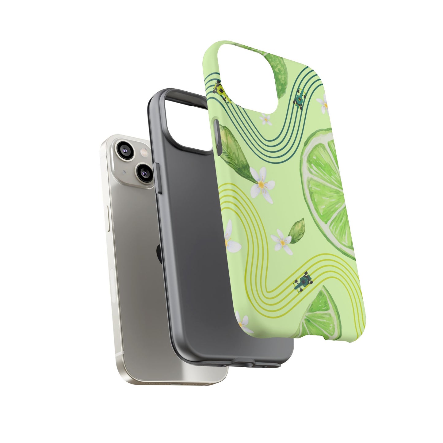 Green F1 Aston Martin and Lime Phone Case, Trendy F1 Gift, Formula 1 Gift, Cute Fruit F1 Phone Case, Unique Phone Case