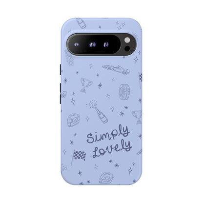 Blue Doodle "Simply Lovely" F1 Phone Case Design