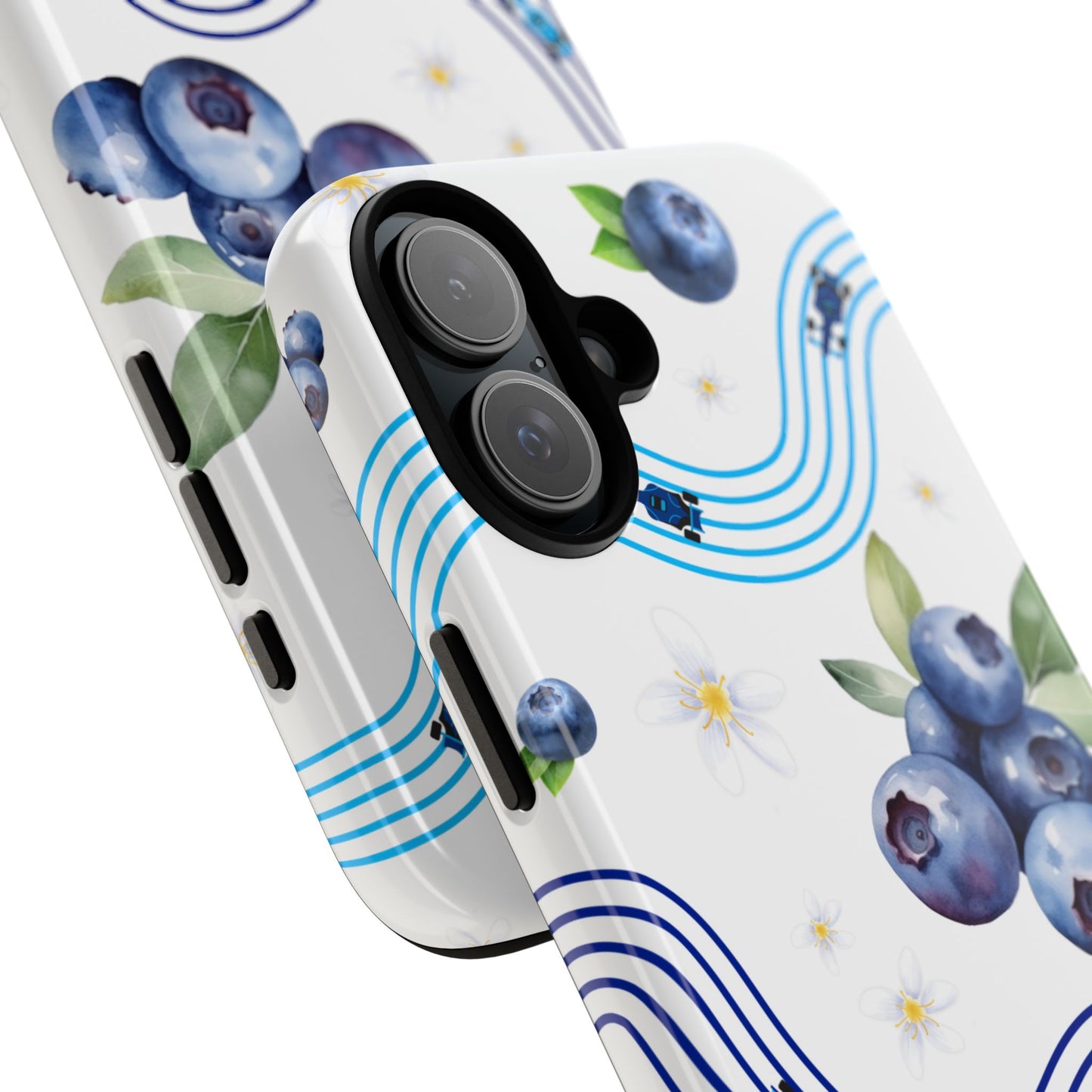 F1 Williams and Blueberries Phone Case, Trendy F1 Gift, Formula 1 Gift, Cute Fruit F1 Phone Case, Unique Phone Case