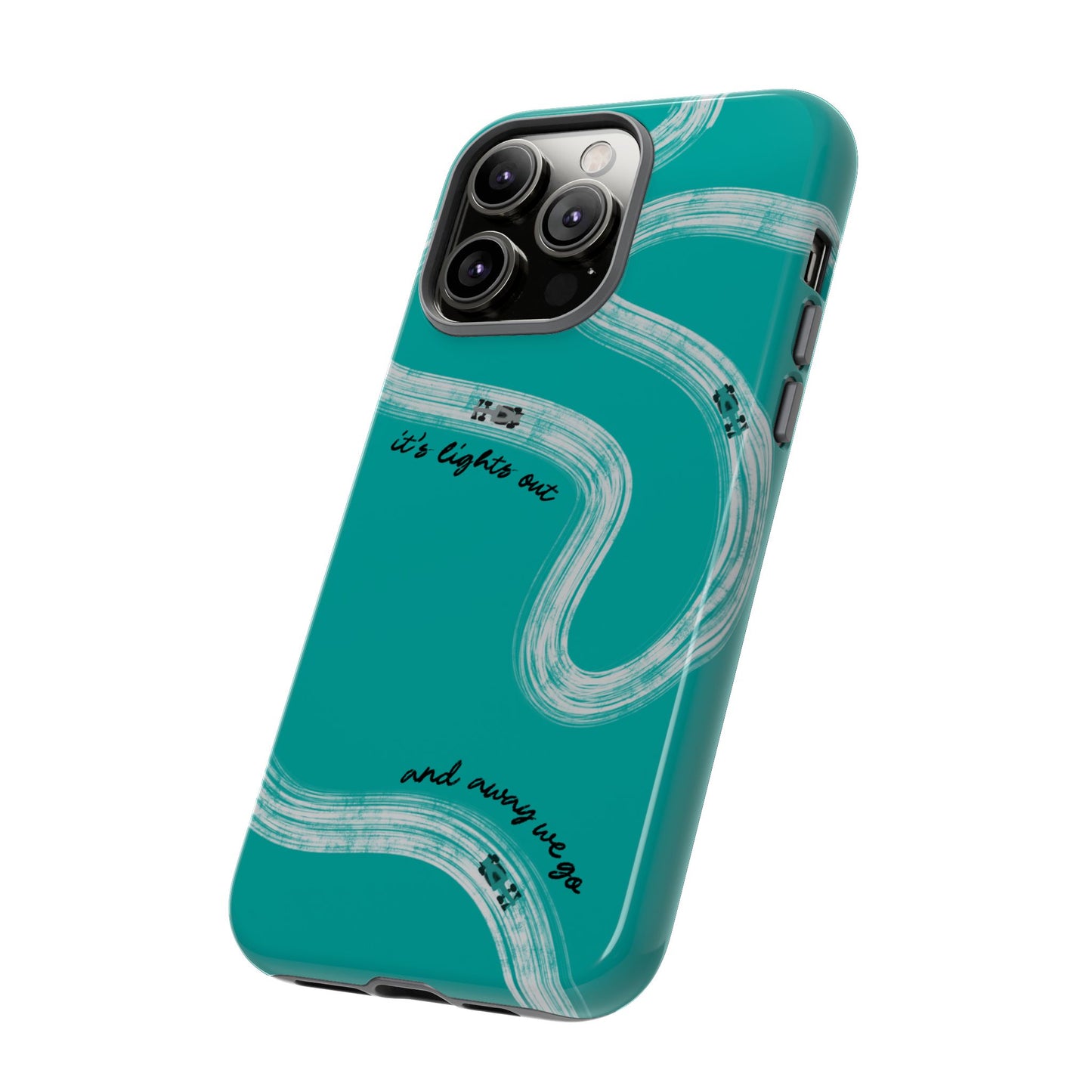Mercedes F1 Phone Case Painted "its lights out and away we go", Trendy F1 Gift, Formula 1 Gift, Cute F1 Phone Case