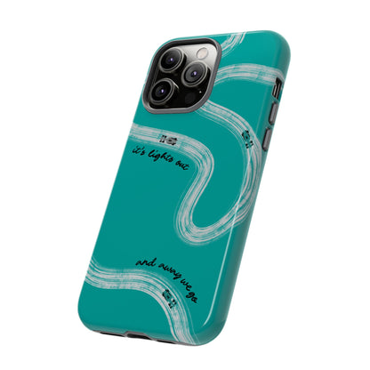 Mercedes F1 Phone Case Painted "its lights out and away we go", Trendy F1 Gift, Formula 1 Gift, Cute F1 Phone Case