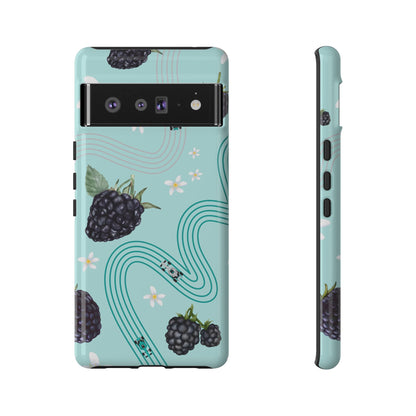 Teal F1 Mercedes and Blackberries Phone Case , Trendy F1 Gift, Formula 1 Gift, Cute Fruit F1 Phone Case, Unique Phone Case