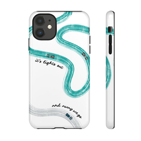 Mercedes F1 Phone Case Painted "its lights out and away we go", Trendy F1 Gift, Formula 1 Gift, Cute F1 Phone Case