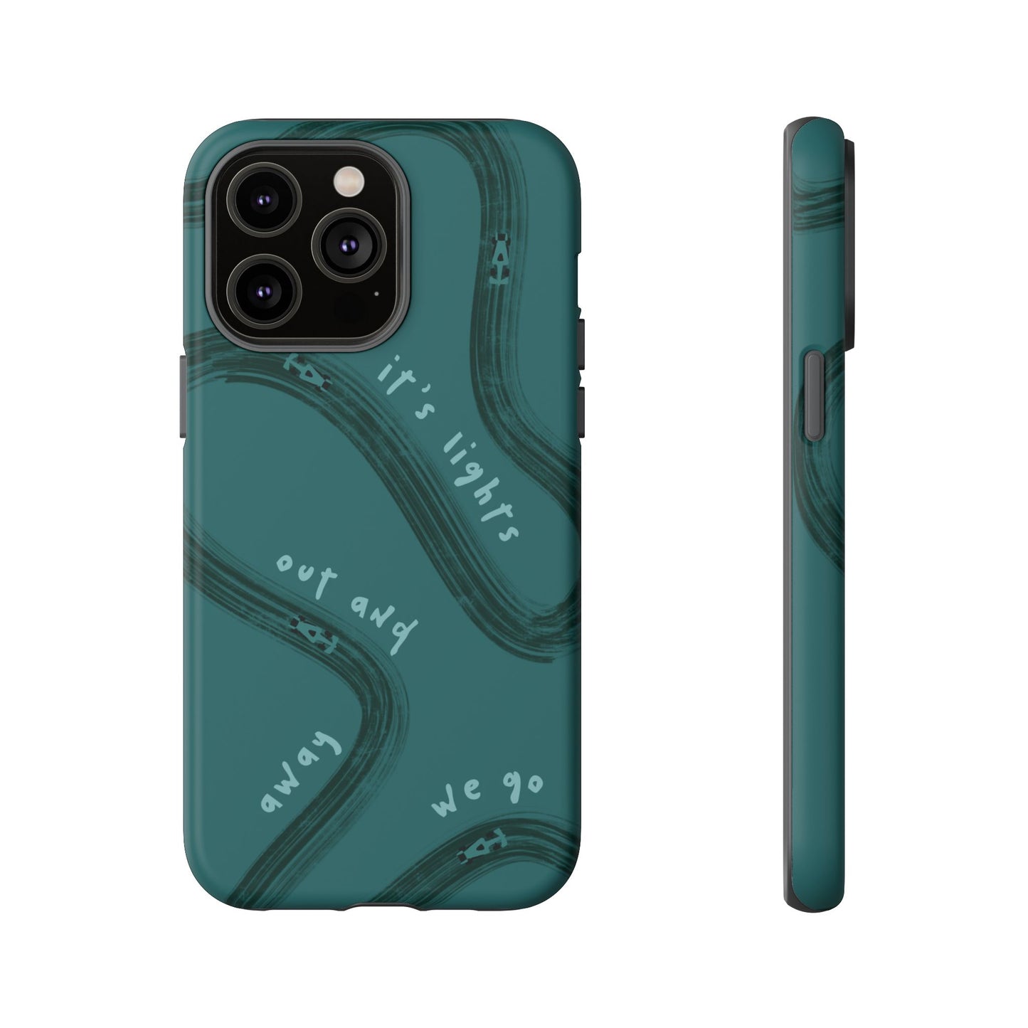 Teal Lights Out F1 Phone Case Design, Trendy F1 Gift, Formula 1 Gift, Cute F1 Phone Case, Unique Formula One Phone Case