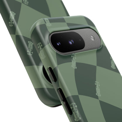 F1 Phone Case Green Checkerboard Design, Trendy F1 Gift, Formula 1 Gift, Cute F1 Phone Case, Unique Formula One Phone Case