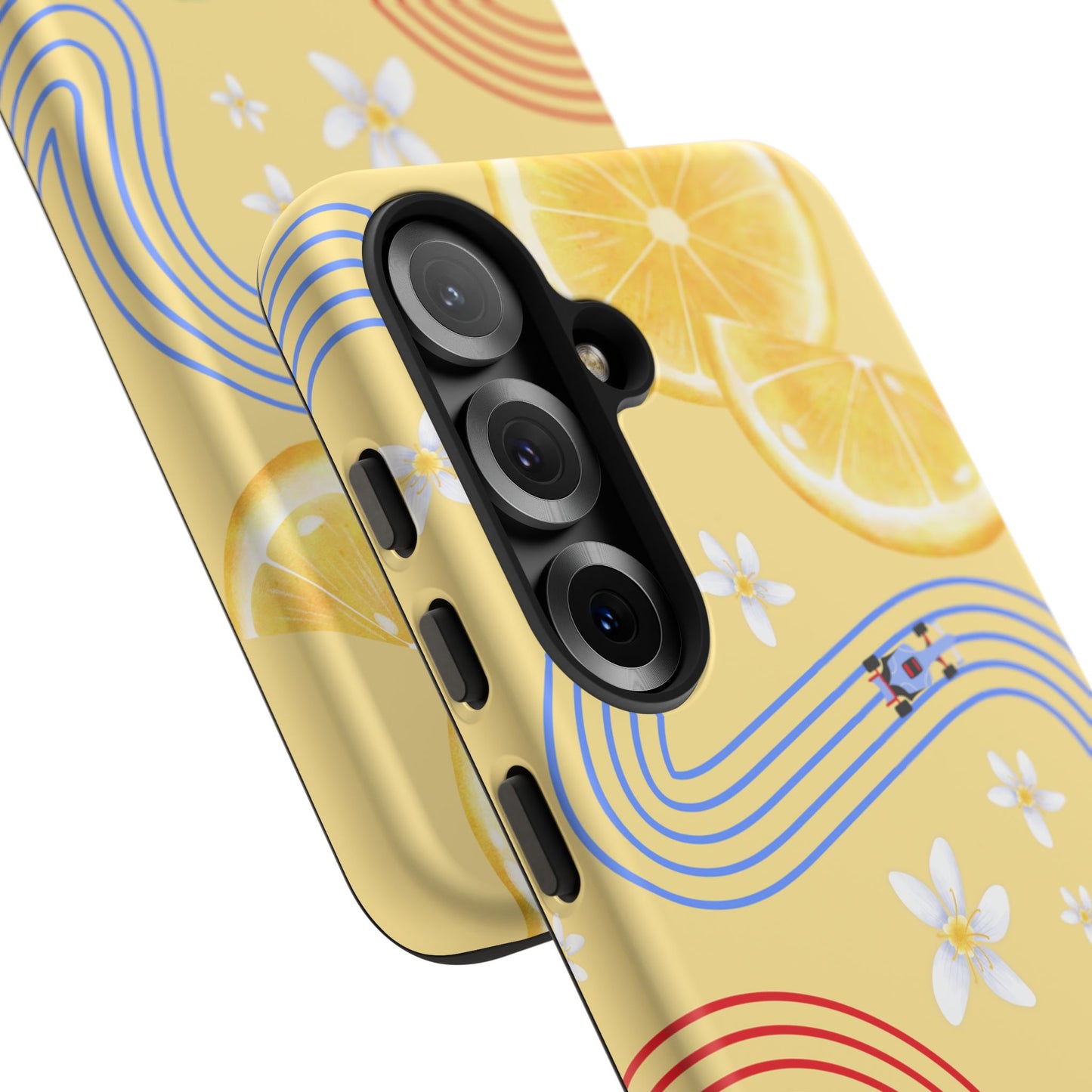 Yellow F1 Racing Bulls and Lemons Phone Case, Trendy F1 Gift, Formula 1 Gift, Cute Fruit F1 Phone Case, Unique Phone Case
