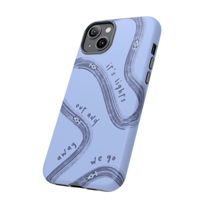 Blue Lights Out F1 Phone Case Design, Trendy F1 Gift, Formula 1 Gift, Cute F1 Phone Case, Unique Formula One Phone Case