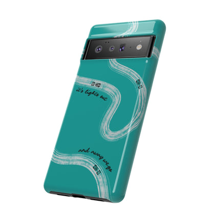 Mercedes F1 Phone Case Painted "its lights out and away we go", Trendy F1 Gift, Formula 1 Gift, Cute F1 Phone Case
