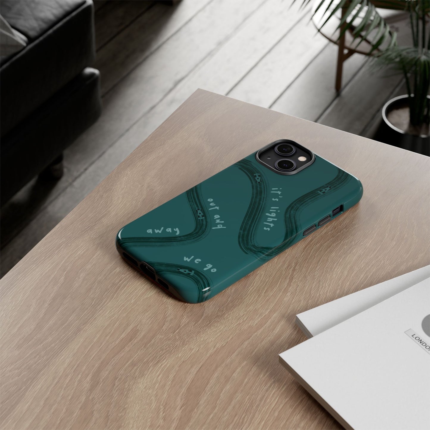 Teal Lights Out F1 Phone Case Design, Trendy F1 Gift, Formula 1 Gift, Cute F1 Phone Case, Unique Formula One Phone Case