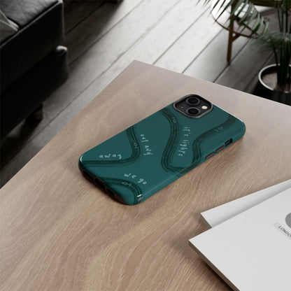 Teal Lights Out F1 Phone Case Design, Trendy F1 Gift, Formula 1 Gift, Cute F1 Phone Case, Unique Formula One Phone Case