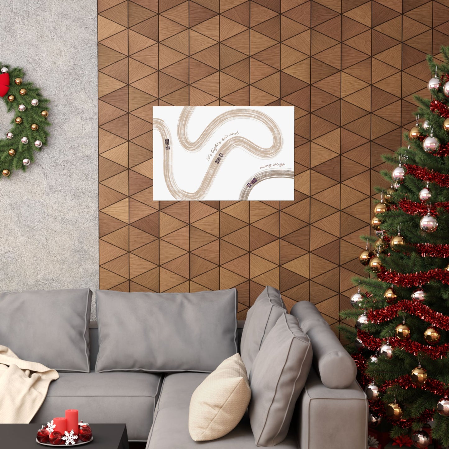 Neutral Beige F1 Matte Horizontal Poster | US SIZING