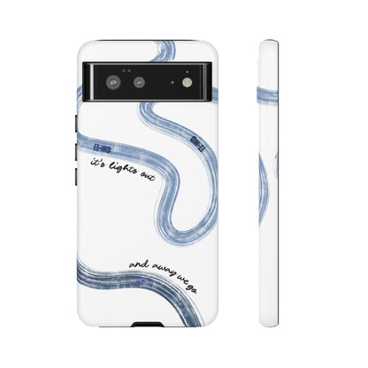 F1 Phone Case Blue Painted "its lights out and away we go", Trendy F1 Gift, Formula 1 Gift, Cute F1 Phone Case, Gift for F1 Fans