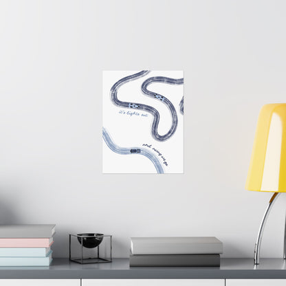 Blue F1 Matte Vertical Poster | F1 Giclée Art Print (US SIZING)