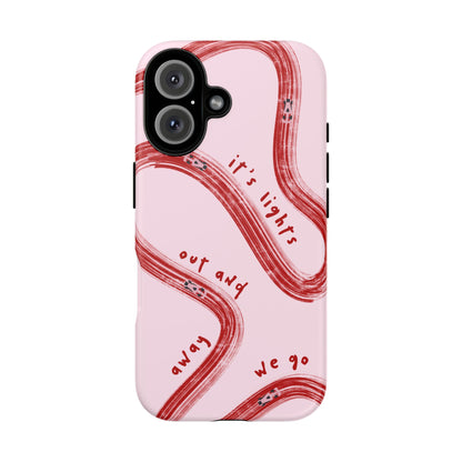 Pink and Red Lights Out F1 Phone Case Design, Trendy F1 Gift, Formula 1 Gift, Cute F1 Phone Case, Unique Formula One Phone Case