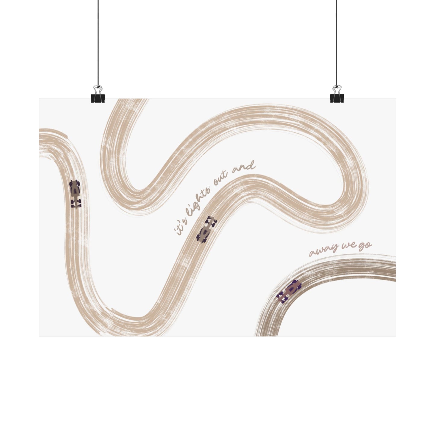 Neutral Beige F1 Matte Horizontal Poster | US SIZING