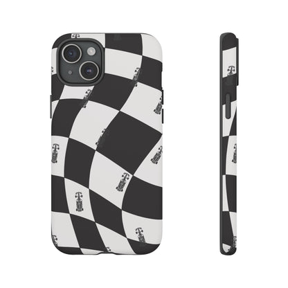 F1 Phone Case Black and White Checkered Design, Trendy F1 Gift, Formula 1 Gift, Cute F1 Phone Case, Unique Formula One Phone Case