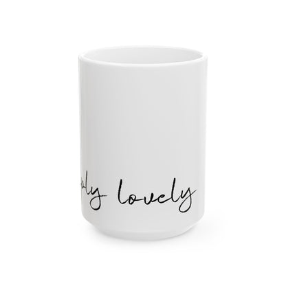 F1 Simply Lovely Mug, Minimalist Formula One Mug, Inspirational Ceramic Mug for Coffee Lovers