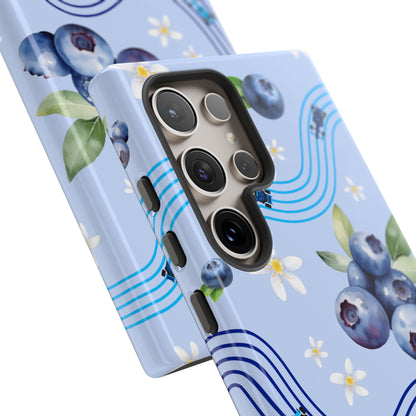 Blue F1 Williams and Blueberries Phone Case, Trendy F1 Gift, Formula 1 Gift, Cute Fruit F1 Phone Case, Unique Phone Case