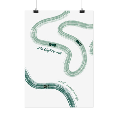 Green F1 Giclée Print Poster | Minimalist F1 Art - EU SIZING (Physical Print)