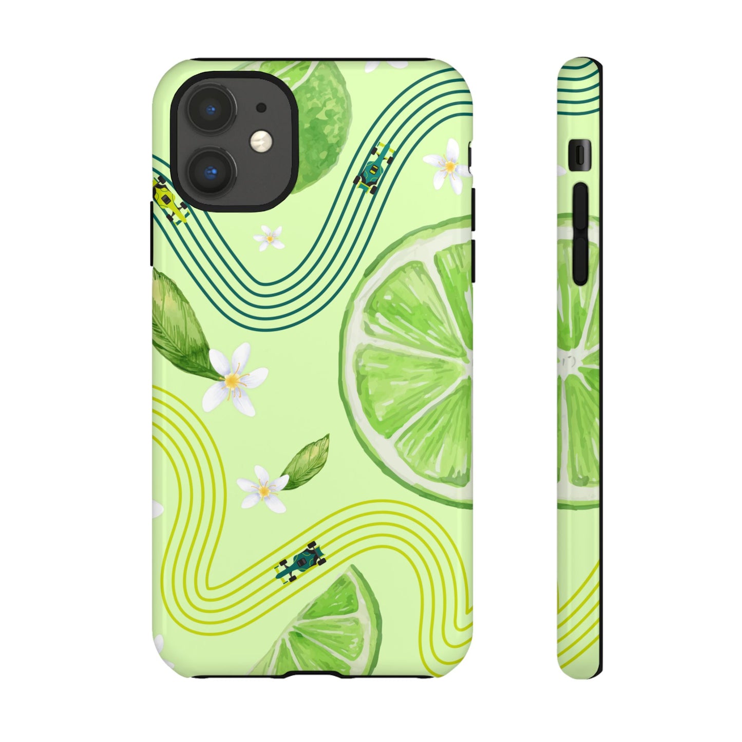 Green F1 Aston Martin and Lime Phone Case, Trendy F1 Gift, Formula 1 Gift, Cute Fruit F1 Phone Case, Unique Phone Case