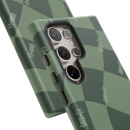 F1 Phone Case Green Checkerboard Design, Trendy F1 Gift, Formula 1 Gift, Cute F1 Phone Case, Unique Formula One Phone Case