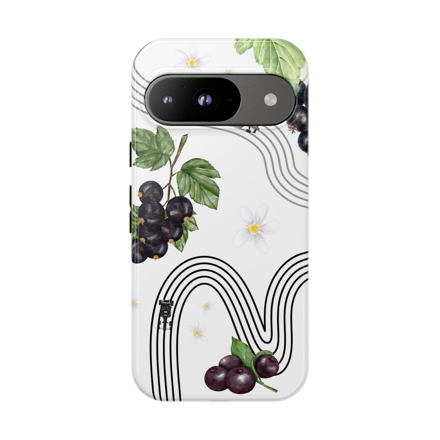F1 Cadillac and Black Currants Phone Case, Trendy F1 Gift, Formula 1 Gift, Cute Fruit F1 Phone Case, Unique Phone Case
