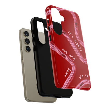 Red and Pink Lights Out F1 Phone Case Design, Trendy F1 Gift, Formula 1 Gift, Cute F1 Phone Case, Unique Formula One Phone Case