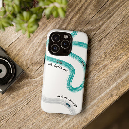 Mercedes F1 Phone Case Painted "its lights out and away we go", Trendy F1 Gift, Formula 1 Gift, Cute F1 Phone Case