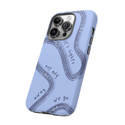 Blue Lights Out F1 Phone Case Design, Trendy F1 Gift, Formula 1 Gift, Cute F1 Phone Case, Unique Formula One Phone Case