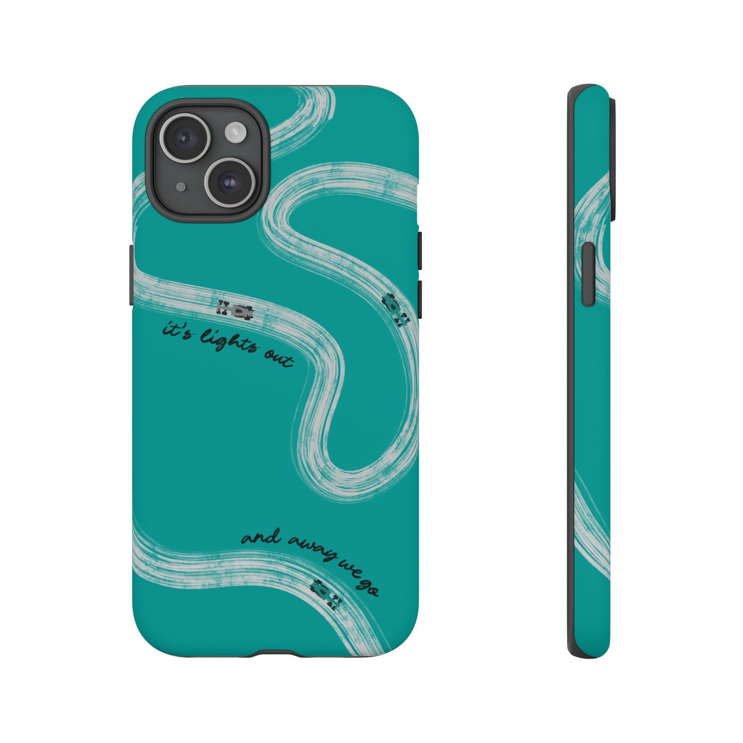 Mercedes F1 Phone Case Painted "its lights out and away we go", Trendy F1 Gift, Formula 1 Gift, Cute F1 Phone Case