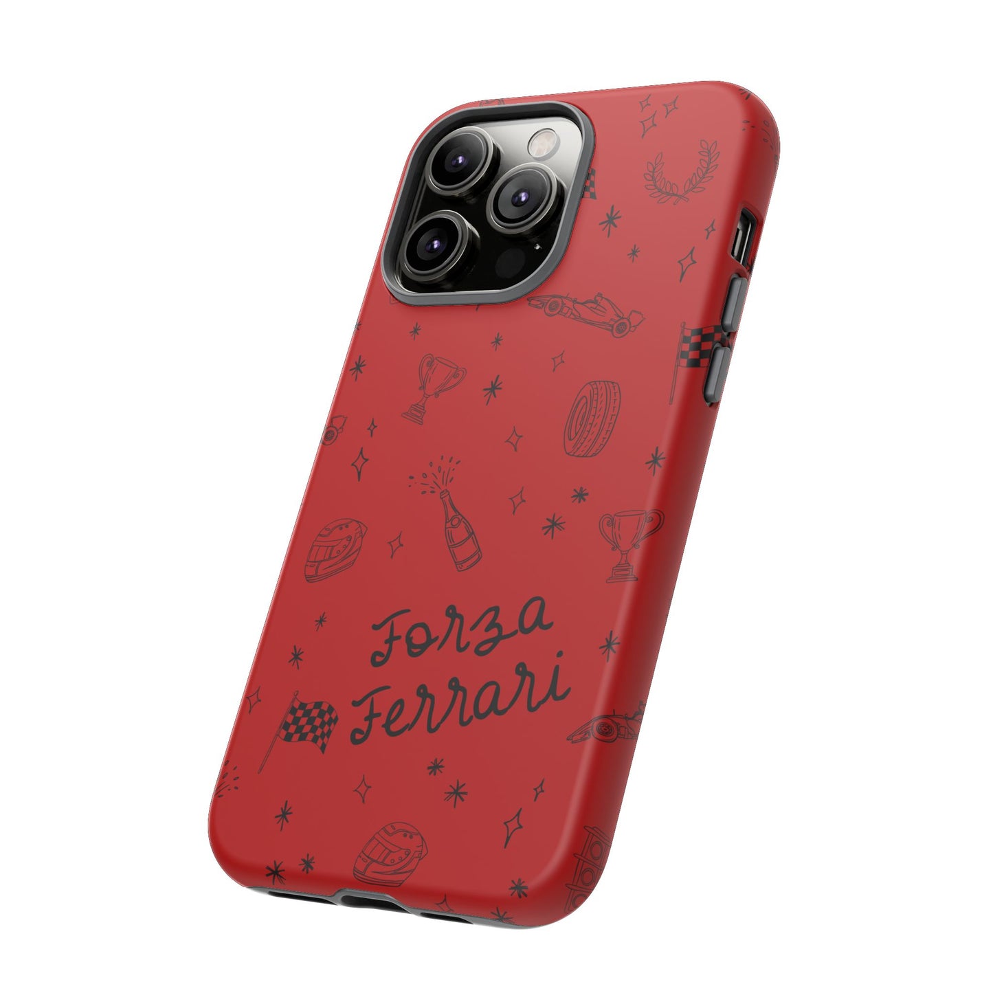 F1 Ferrari Racing Doodle "Forza Ferrari" F1 Phone Case Design