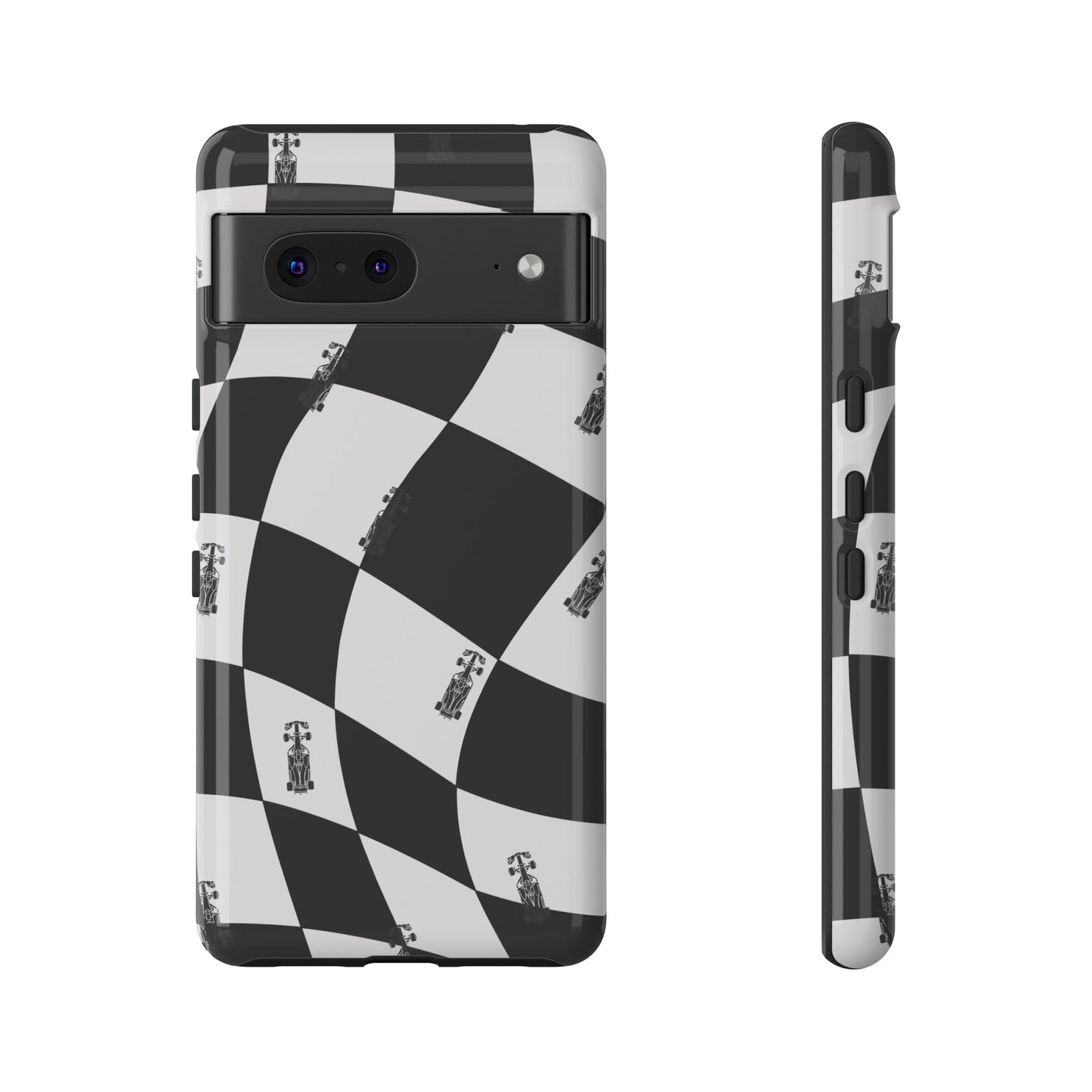 F1 Phone Case Black and White Checkered Design, Trendy F1 Gift, Formula 1 Gift, Cute F1 Phone Case, Unique Formula One Phone Case