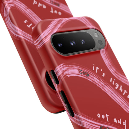 Red and Pink Lights Out F1 Phone Case Design, Trendy F1 Gift, Formula 1 Gift, Cute F1 Phone Case, Unique Formula One Phone Case