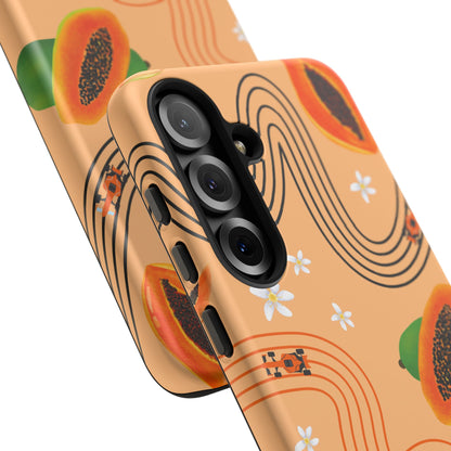 Orange F1 McLaren and Papaya Phone Case, Trendy F1 Gift, Formula 1 Gift, Cute Fruit F1 Phone Case, Unique Phone Case