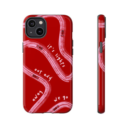 Red and Pink Lights Out F1 Phone Case Design, Trendy F1 Gift, Formula 1 Gift, Cute F1 Phone Case, Unique Formula One Phone Case