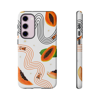 F1 McLaren and Papaya Phone Case , Trendy F1 Gift, Formula 1 Gift, Cute Fruit F1 Phone Case, Unique Phone Case