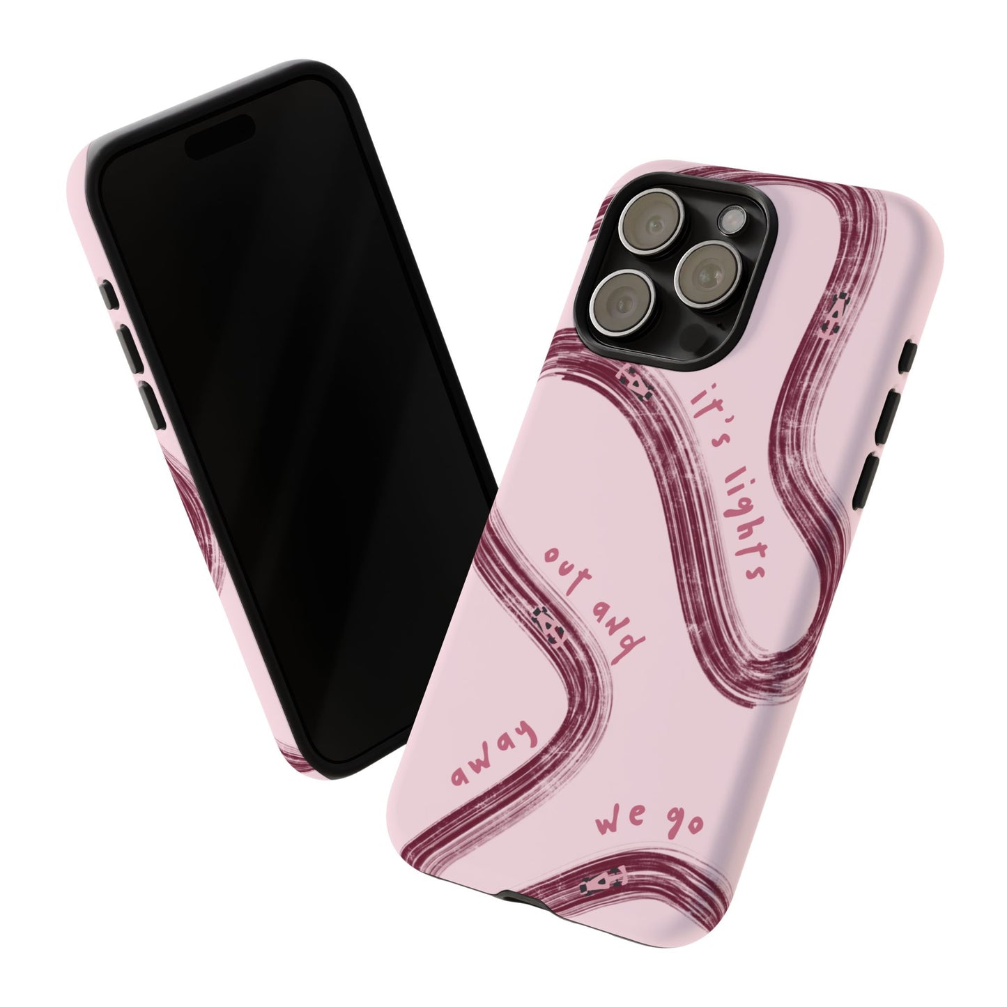 Pink Lights Out F1 Phone Case Design, Trendy F1 Gift, Formula 1 Gift, Cute F1 Phone Case, Unique Formula One Phone Case