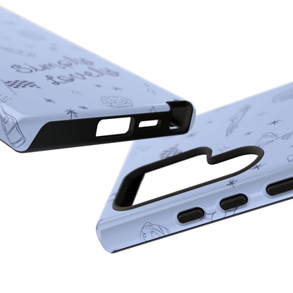 Blue Doodle "Simply Lovely" F1 Phone Case Design
