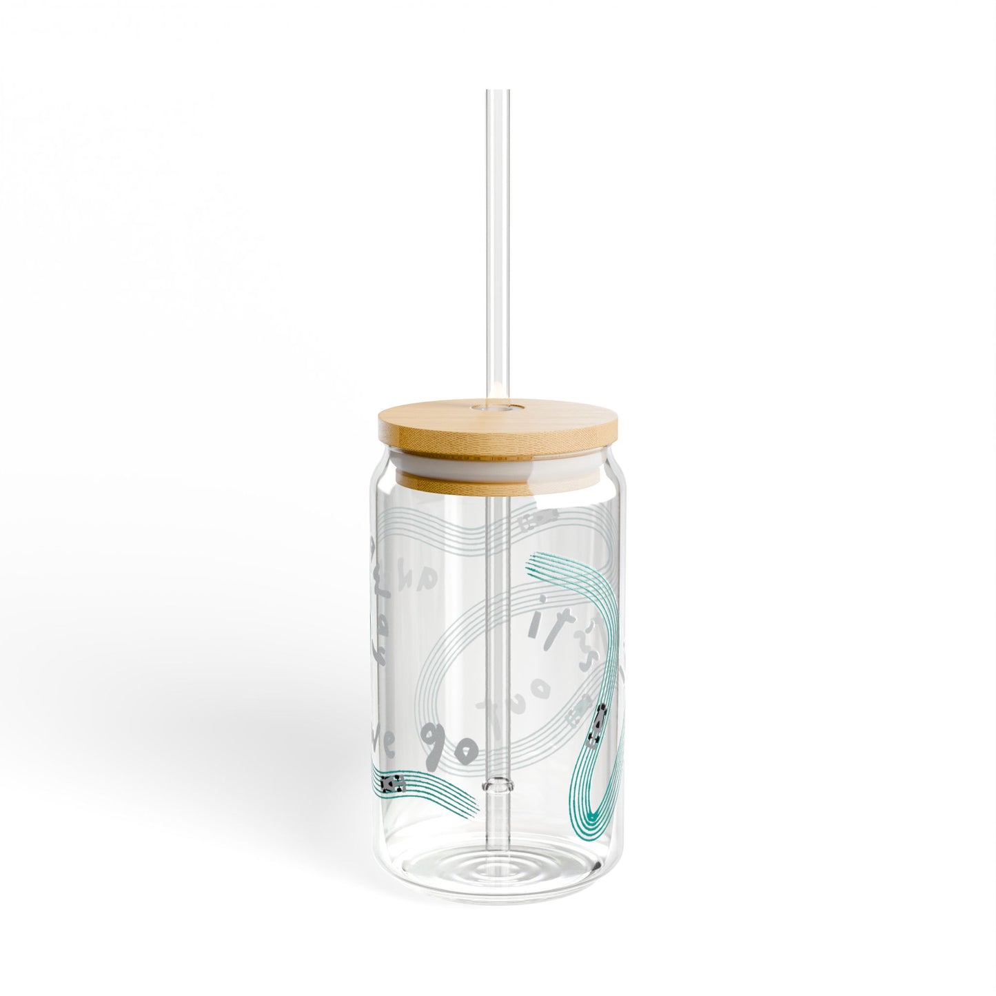 Mercedes F1 Teal and Grey It's Lights Out sipper glass | 16oz