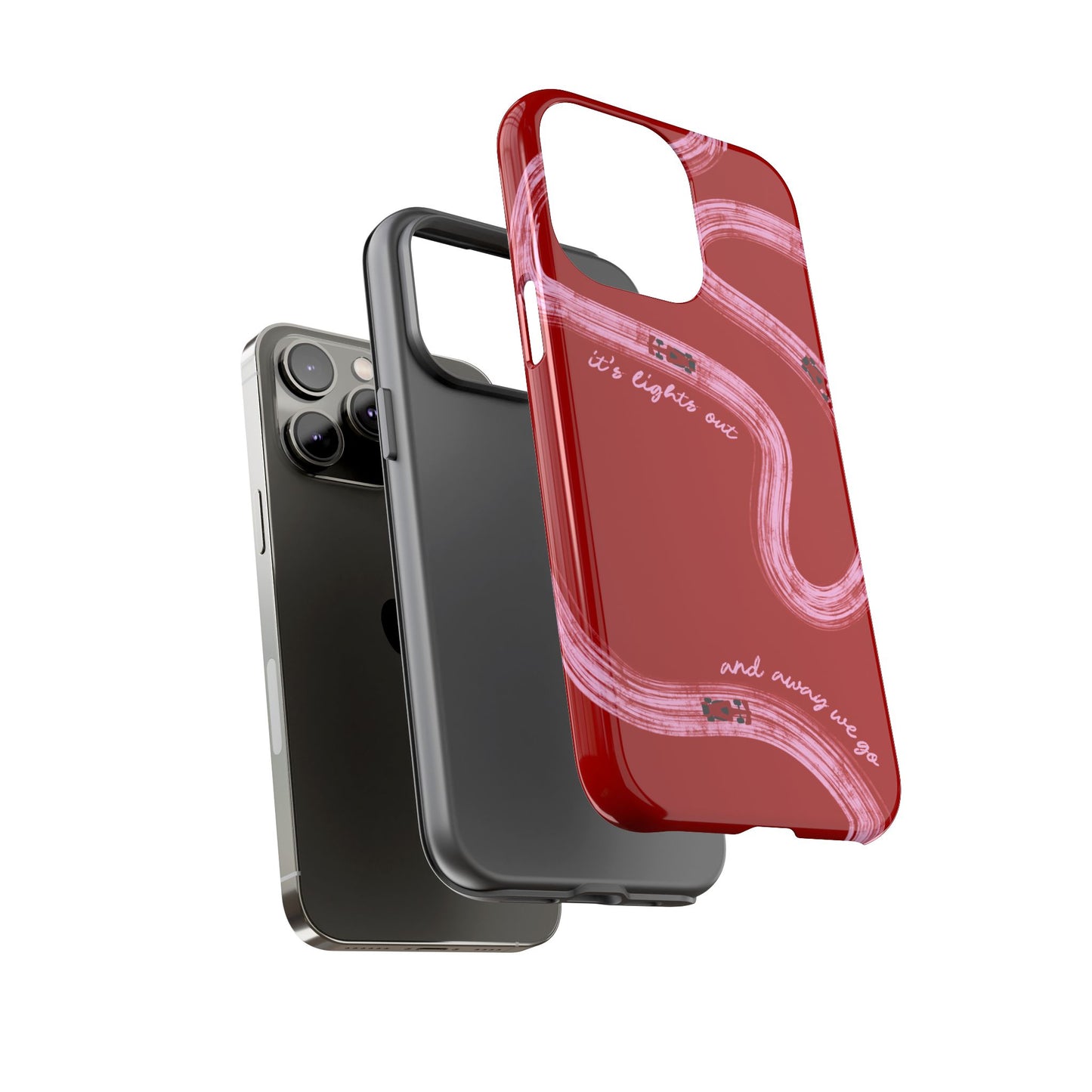 Red and Pink Lights Out F1 Phone Case Design, Trendy F1 Gift, Formula 1 Gift, Cute F1 Phone Case, Unique Formula One Phone Case