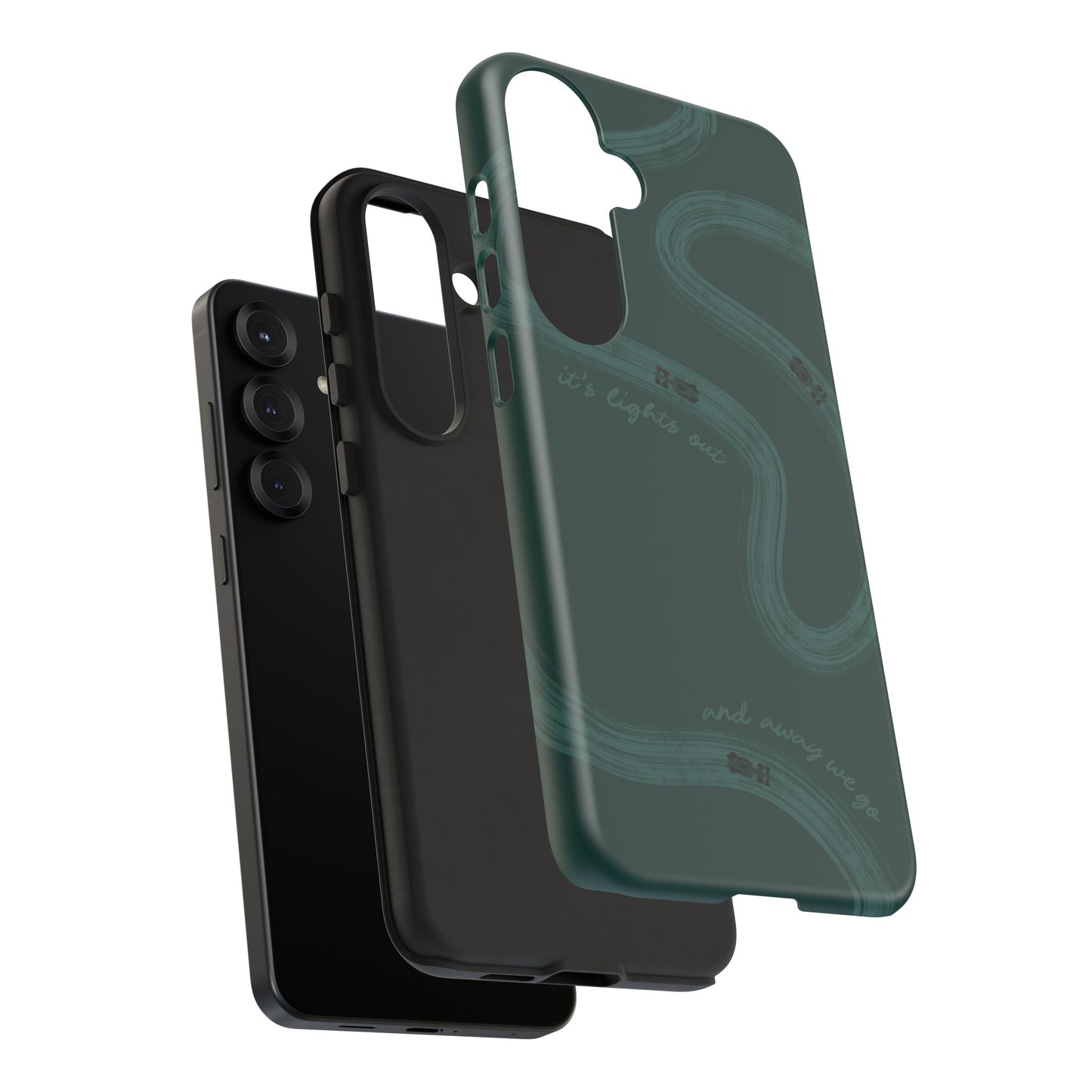 F1 Phone Case Monochrome Green Painted "its lights out and away we go", Trendy F1 Gift, Formula 1 Gift, Cute F1 Phone Case, Phone Case