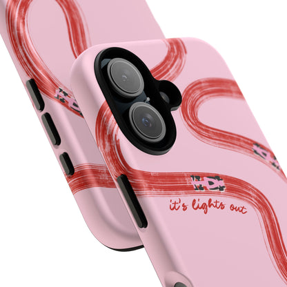 F1 Phone Case Pink and Red Painted "its lights out and away we go", Trendy F1 Gift, Formula 1 Gift, Cute F1 Phone Case, Unique Phone Case