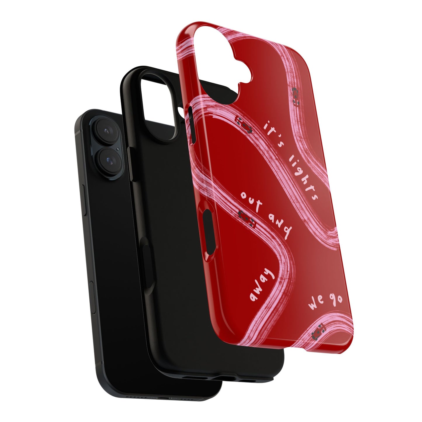 Red and Pink Lights Out F1 Phone Case Design, Trendy F1 Gift, Formula 1 Gift, Cute F1 Phone Case, Unique Formula One Phone Case