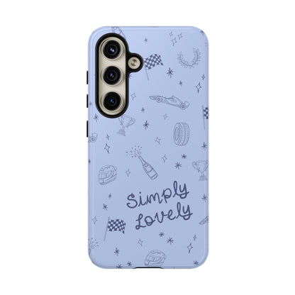 Blue Doodle "Simply Lovely" F1 Phone Case Design