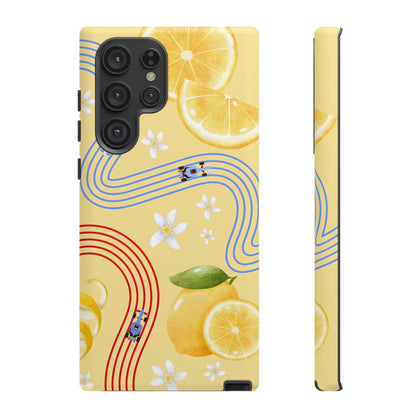 Yellow F1 Racing Bulls and Lemons Phone Case, Trendy F1 Gift, Formula 1 Gift, Cute Fruit F1 Phone Case, Unique Phone Case