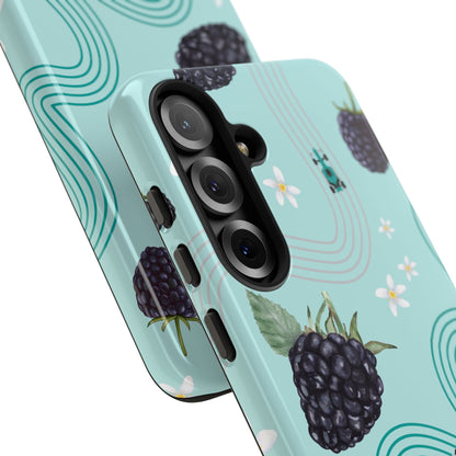 Teal F1 Mercedes and Blackberries Phone Case , Trendy F1 Gift, Formula 1 Gift, Cute Fruit F1 Phone Case, Unique Phone Case