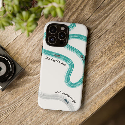 Mercedes F1 Phone Case Painted "its lights out and away we go", Trendy F1 Gift, Formula 1 Gift, Cute F1 Phone Case