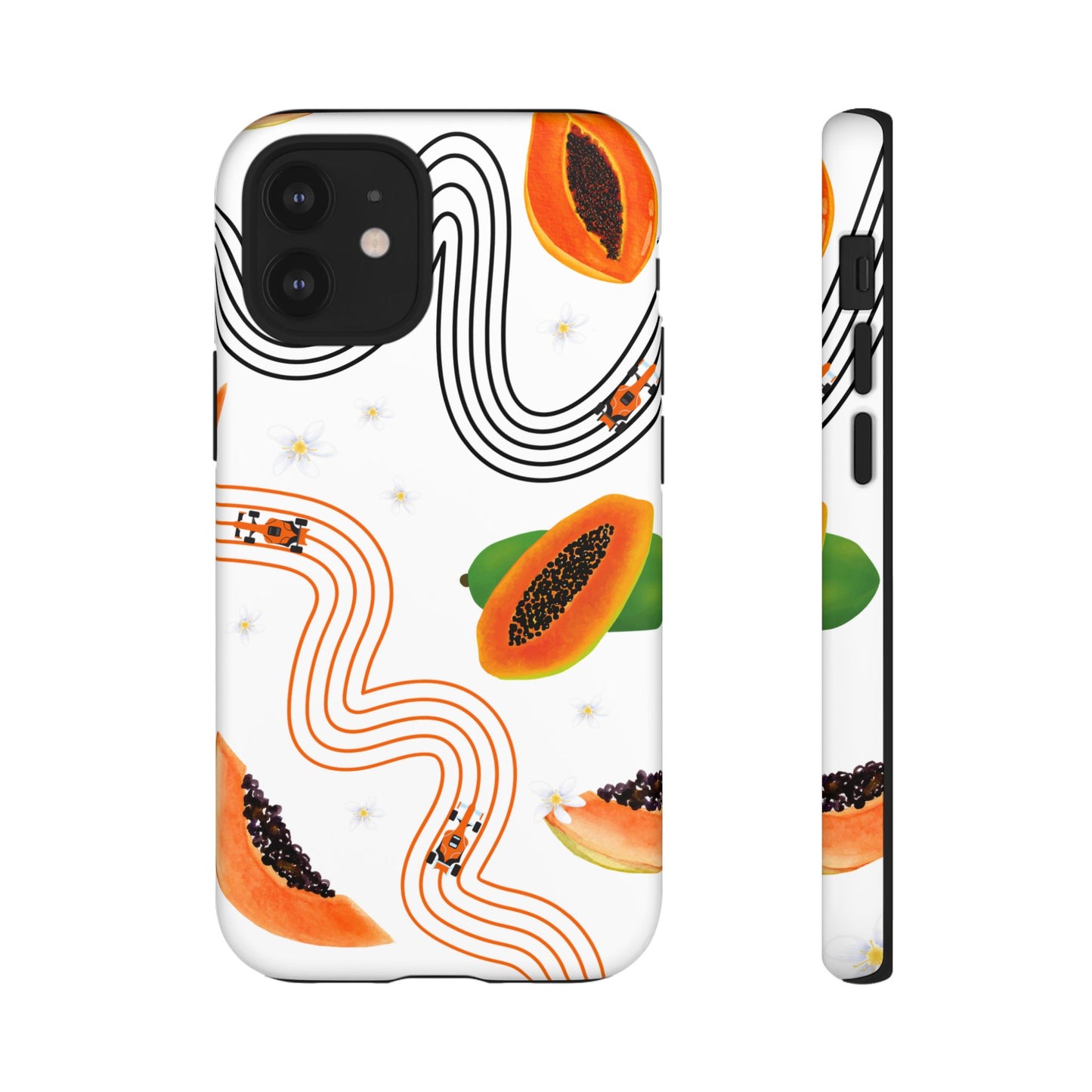 F1 McLaren and Papaya Phone Case , Trendy F1 Gift, Formula 1 Gift, Cute Fruit F1 Phone Case, Unique Phone Case